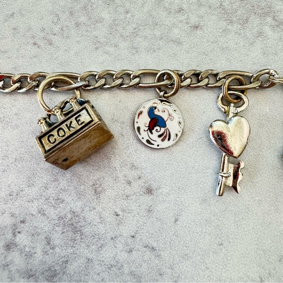 Silver Charm Bracelet from 60’s 70’s - Picture 7 of 11